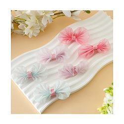 Babyhug Free Size Bow & Butterfly Clips - Multicolor