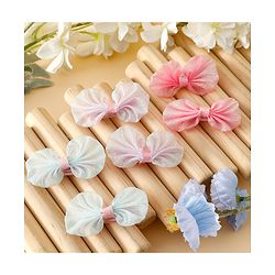 Babyhug Free Size Bow & Butterfly Clips - Multicolor