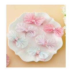 Babyhug Free Size Bow & Butterfly Clips - Multicolor