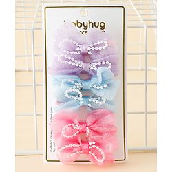 Babyhug Kids Free Size Bow & Butterfly Clips Pack of 6 - Multicolor
