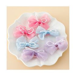 Babyhug Kids Free Size Bow & Butterfly Clips Pack of 6 - Multicolor