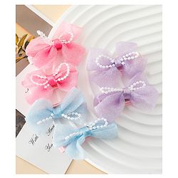 Babyhug Kids Free Size Bow & Butterfly Clips Pack of 6 - Multicolor