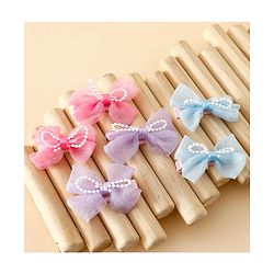 Babyhug Kids Free Size Bow & Butterfly Clips Pack of 6 - Multicolor