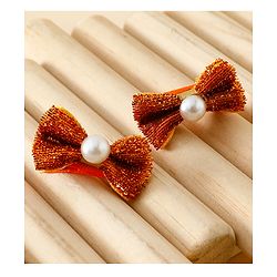 Babyhug Kids Free Size Bow & Butterfly Clips - Golden