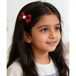 Babyhug Kids Free Size Bow & Butterfly Clips - Golden