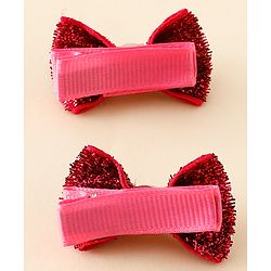 Babyhug Kids Free Size Bow & Butterfly Clips - Golden