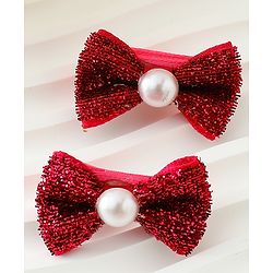 Babyhug Kids Free Size Bow & Butterfly Clips - Golden