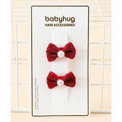 Babyhug Kids Free Size Bow & Butterfly Clips - Golden