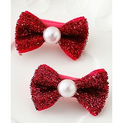 Babyhug Kids Free Size Bow & Butterfly Clips - Golden