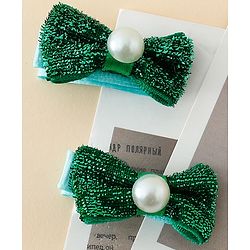 Babyhug Kids Free Size Bow & Butterfly Clips - Golden