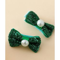Babyhug Kids Free Size Bow & Butterfly Clips - Golden