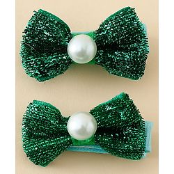 Babyhug Kids Free Size Bow & Butterfly Clips - Golden