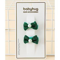 Babyhug Kids Free Size Bow & Butterfly Clips - Golden