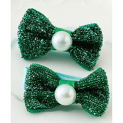 Babyhug Kids Free Size Bow & Butterfly Clips - Golden
