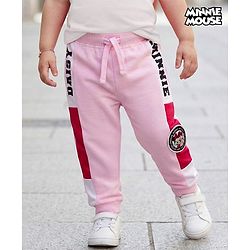 Babyhug Disney Terry Knit Full Length Lounge Pant With Minnie & Daisy Print - Pink