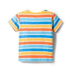 Babyhug Cotton Knit Half Sleeves T-Shirts with Stripes & Animal Graphics Pack of 3 - Multi Color