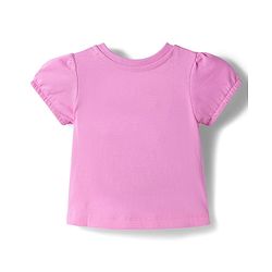 Babyhug Disney Single Jersey Knit Half Sleeves T-Shirt With Rapunzel Graphics - Pink