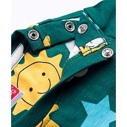 Babyhug Cotton Knit Full Sleeves Tiger Printed Co-Ords Pyjama Night Suit - Green