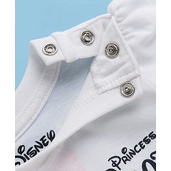 Babyhug Disney Single Jersey Knit Half Sleeves T-Shirt With Snow White Graphics - White