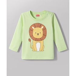 Babyhug Cotton Knit Full Sleeves Striped & Animal Printed Co-Ords T-Shirt & Pyjama Night Suit Pack Of 2 - Multicolor