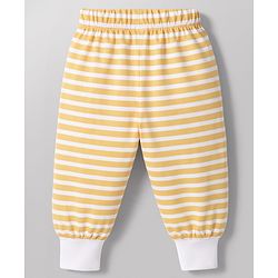 Babyhug Cotton Knit Full Sleeves Striped & Animal Printed Co-Ords T-Shirt & Pyjama Night Suit Pack Of 2 - Multicolor