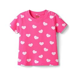 Babyhug 100% Cotton Knit Half & Full Sleeves T-Shirts & Pyjamas Co-ord Night Suits with Heart & Fruit Print Pack of 2 - Multicolor