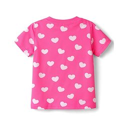 Babyhug 100% Cotton Knit Half & Full Sleeves T-Shirts & Pyjamas Co-ord Night Suits with Heart & Fruit Print Pack of 2 - Multicolor