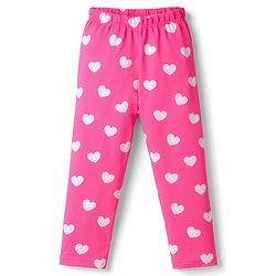 Babyhug 100% Cotton Knit Half & Full Sleeves T-Shirts & Pyjamas Co-ord Night Suits with Heart & Fruit Print Pack of 2 - Multicolor