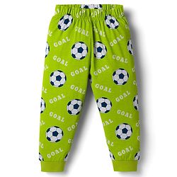 Babyhug 100% Cotton Knit Full Sleeves T-Shirt & Pyjama Night-Suit With Dino & Football Print Pack of 2 - Multicolor