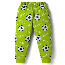Babyhug 100% Cotton Knit Full Sleeves T-Shirt & Pyjama Night-Suit With Dino & Football Print Pack of 2 - Multicolor