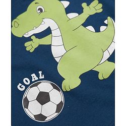 Babyhug 100% Cotton Knit Full Sleeves T-Shirt & Pyjama Night-Suit With Dino & Football Print Pack of 2 - Multicolor