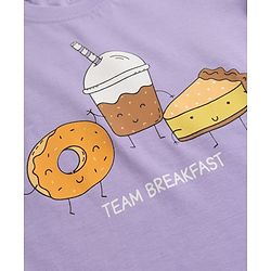 Babyhug Cotton Knit Full Sleeves T-Shirt & Pyjama Night-Suit With Breakfast Print Pack of 2 - Multicolor