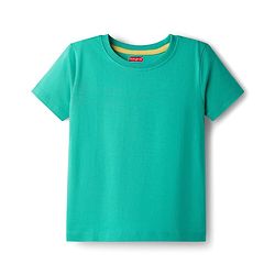 Babyhug 100% Cotton Knit Half Sleeves T-Shirt With Mommys Favourite Text - Limegreen