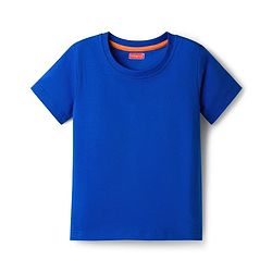 Babyhug 100% Cotton Knit Half Sleeves Solid T-Shirt - Navy Blue