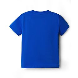 Babyhug 100% Cotton Knit Half Sleeves Solid T-Shirt - Navy Blue