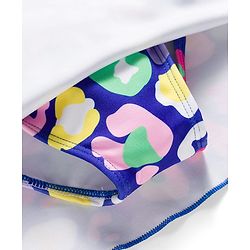 Babyhug Sleeveless Water Repellant Abstract Printed Frock Swimsuit - Blue
