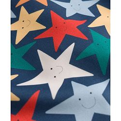 Babyhug Water Repellant Half Raglan Sleeves Legged Swimsuit  With Star Print - Navy Blue