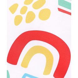 Babyhug Water Repellant Half Raglan Sleeves Beach Theme Printed Two Piece Swimsuit - Light Blue