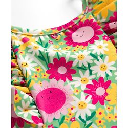 Babyhug Sleeveless Water Repellant Two Piece Swimsuit with Floral Print - Multicolor