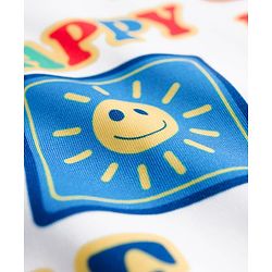 Babyhug Water Repellent Half Raglan Sleeves Printed Two Piece Swimsuit - Blue