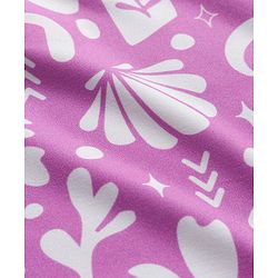 Babyhug Water Repellent  Sleeveless V Cut Swimsuit With Tropical Theme Print - Purple