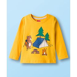 Babyhug Cotton Knit Full Sleeves T-Shirts With Animal & Text Print Pack of 3 - Multicolor