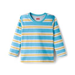 Babyhug Cotton Knit Full Sleeves T-Shirts With Stripes & Animal Print Pack of 3 - Multicolor
