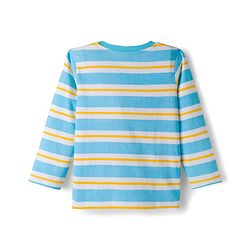 Babyhug Cotton Knit Full Sleeves T-Shirts With Stripes & Animal Print Pack of 3 - Multicolor