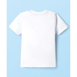 Babyhug 100% Cotton Knit Half Sleeves Solid T-Shirt - White