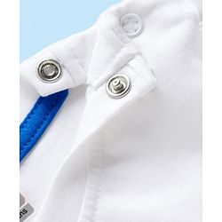 Babyhug 100% Cotton Knit Half Sleeves Solid T-Shirt - White