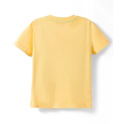 Babyhug 100% Cotton Half Sleeves Solid T-Shirt - Yellow