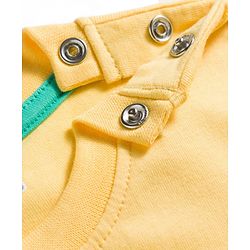 Babyhug 100% Cotton Half Sleeves Solid T-Shirt - Yellow