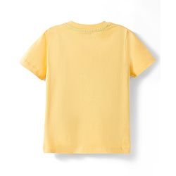 Babyhug 100% Cotton Half Sleeves Solid T-Shirt - Yellow