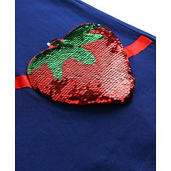 Babyhug Cotton Knit Half Sleeves T-Shirt With Reversible Sequin Detailing - Multicolor